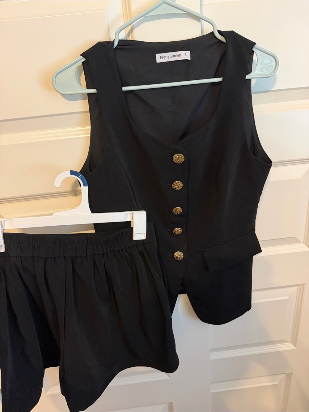 Black Button-Front Women's 2 piece set. Only worn once.